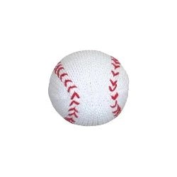 Knit Baseball Baby Rattle